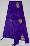 Blue Kanjivaram Saree with Golden Flower Butta design