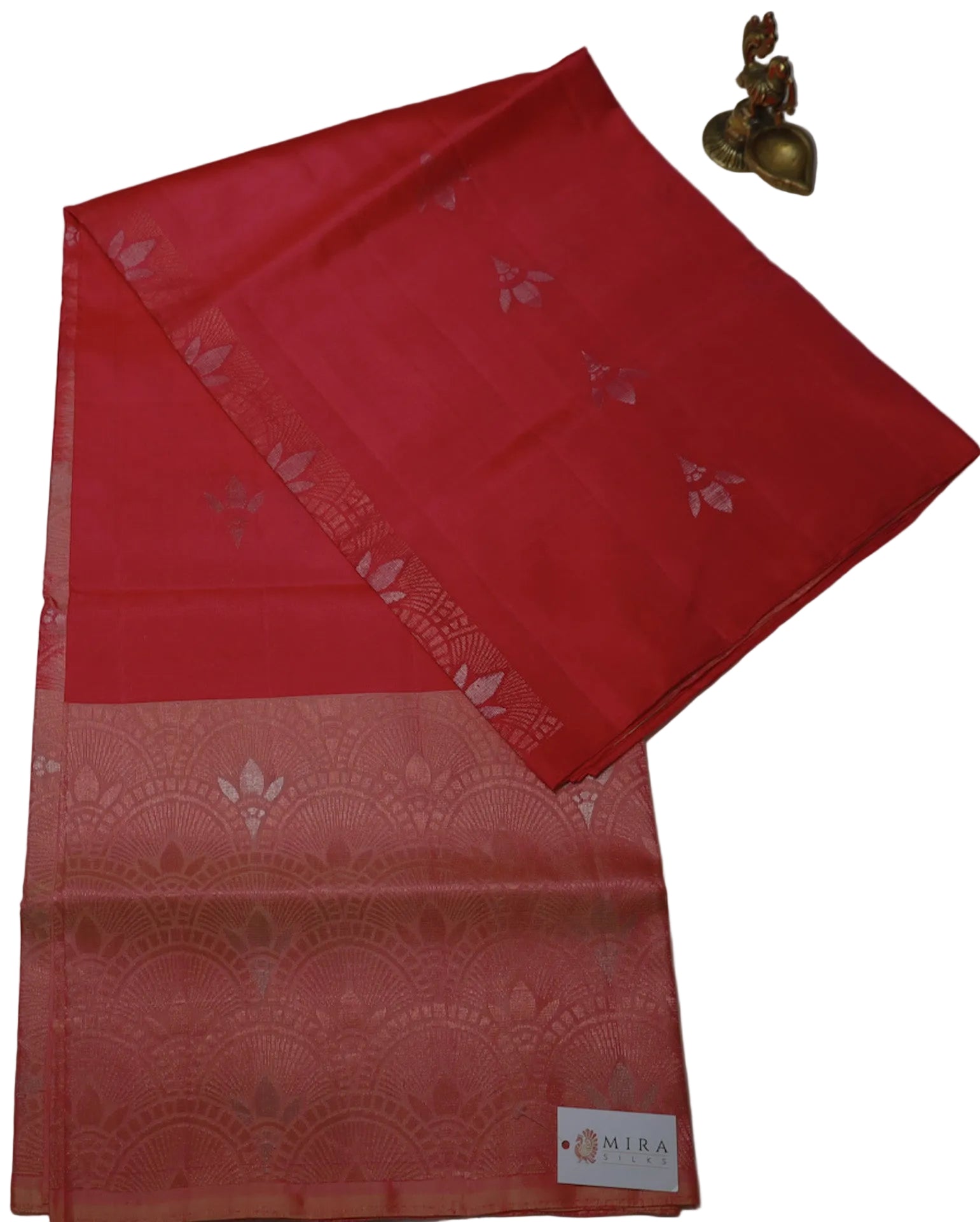 Pink and peach soft silk saree