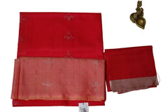 Pink and peach soft silk saree