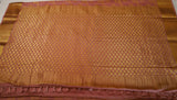 Coral Pink Mysore Pure Silk Saree with Zari border