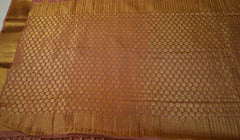 Coral Pink Mysore Pure Silk Saree with Zari border
