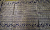 Elegant pure silk Moss Green Banaras Katan Silk Saree