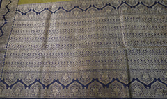 Elegant pure silk Moss Green Banaras Katan Silk Saree