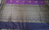Elegant Pure silk Purple Banaras Katan Silk Saree