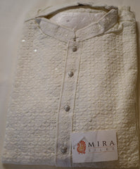 Beige Men's Kurta set