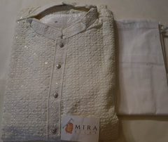 Beige Men's Kurta set
