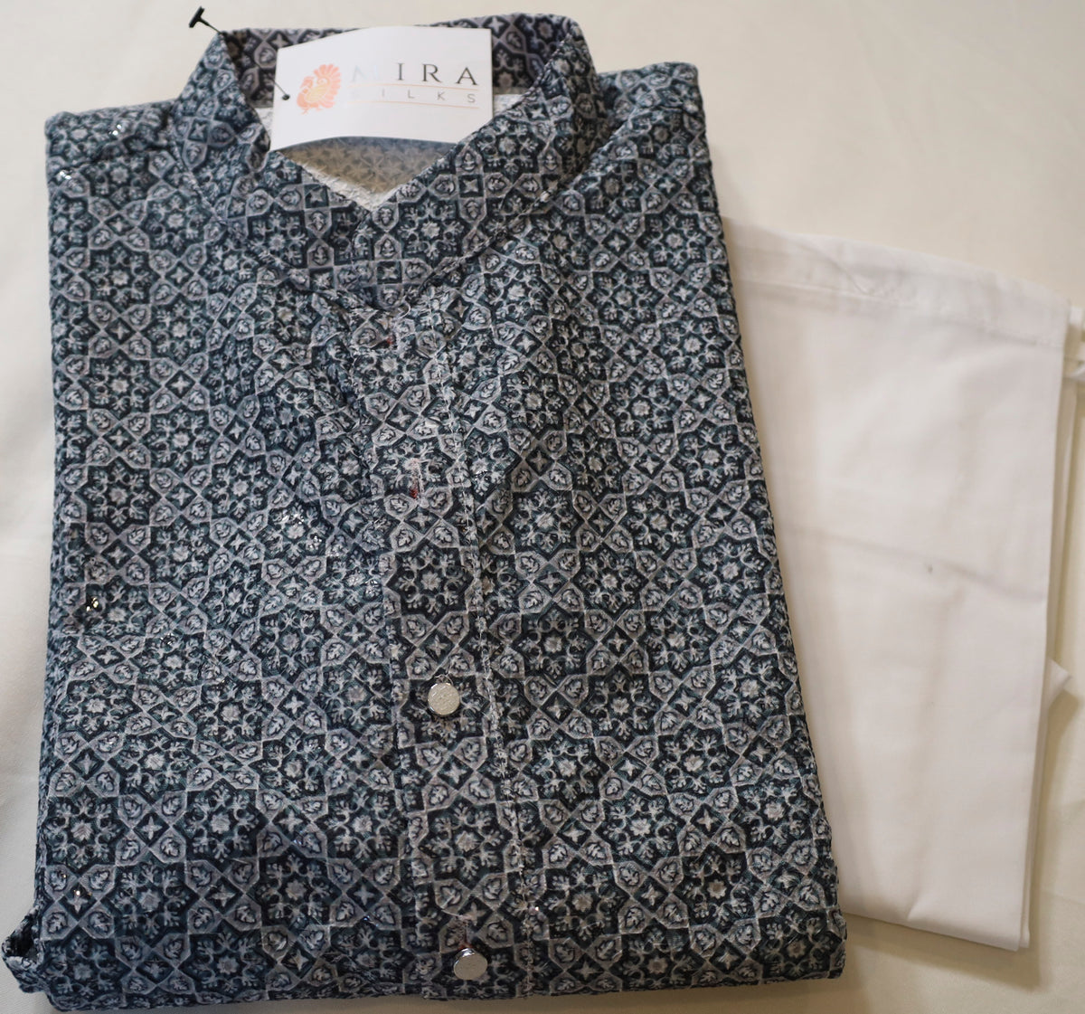 Gray  Men's Kurta set