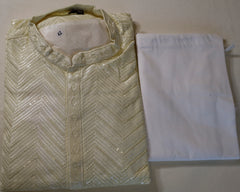 Light Yellow Men's piece Kurta set