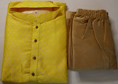 Yellow Men's Kurta set