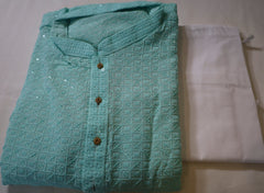 Turquoise Blue Men's Kurta set