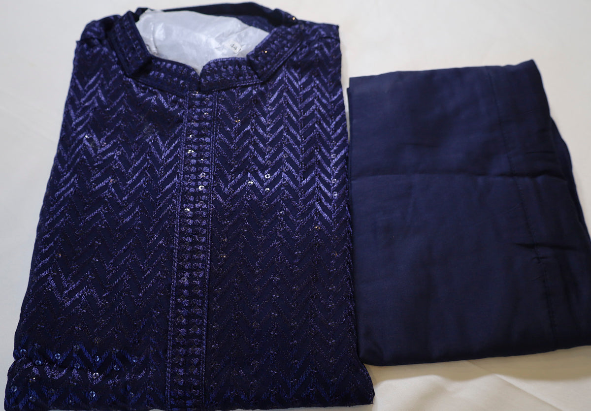 Navy Blue Men's Kurta set