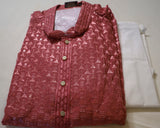Peach Men's Kurta set