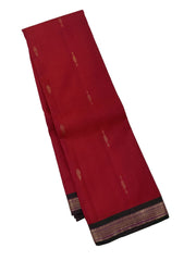 Neon Orange Kanjivaram Saree with Purple Pallu