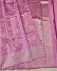 Old Pink Kanjivaram Saree with Champagne Gold Pallu