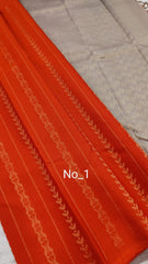 Olive Haze Soft Silk Saree with Red Pallu
