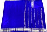 Royal  Blue Mysore Pure Silk Saree With Gold Zari Border
