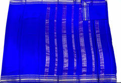 Royal Blue Mysore Pure Silk Saree With Gold Zari Border