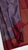 Heather Purple Kolam Soft Silk Saree