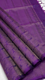 Purple Green color Soft Silk Saree