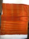 Pure Mysore Orange color Saree  - Silk Mark Certified