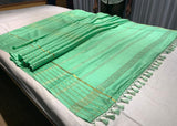 Pure Mysore Mint Green  color Saree  - Silk Mark Certified