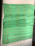 Pure Mysore Mint Green  color Saree  - Silk Mark Certified