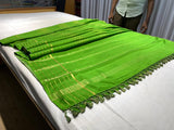 Pure Mysore Parrot Green color Saree  - Silk Mark Certified