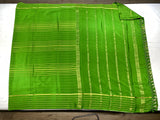 Pure Mysore Parrot Green color Saree  - Silk Mark Certified