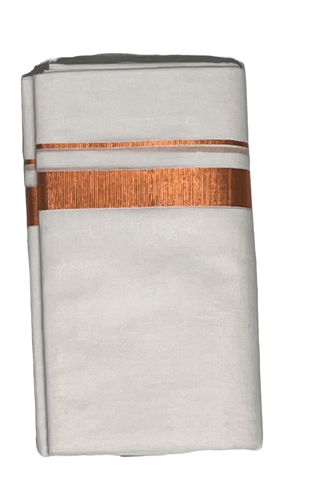 mens off white dhoti with copper broder