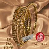 Stone Studded bangles - MIRASILKS Stone Studded bangles 