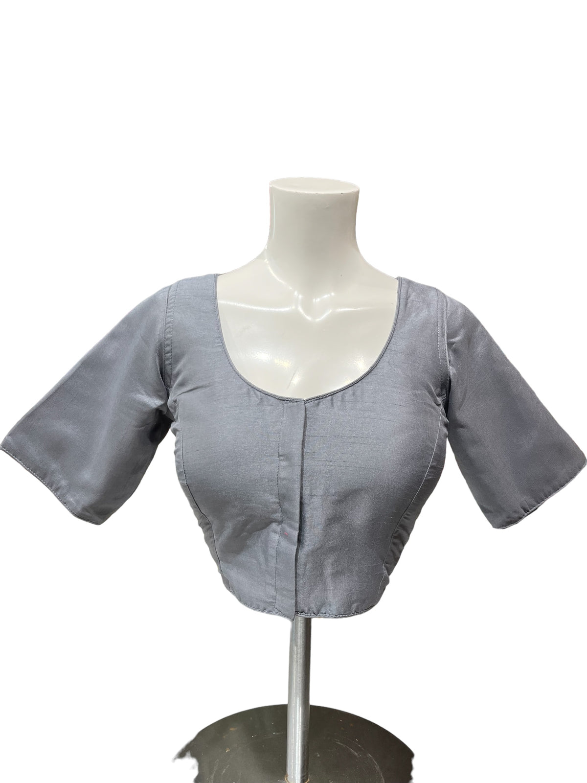 Grey Silk Blouse