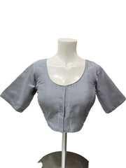 Grey Silk Blouse