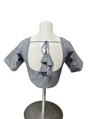 Grey Silk Blouse