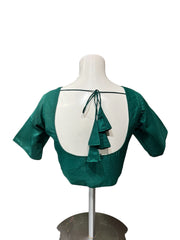 Dark green Silk Blouse