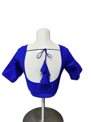 Royal blue Silk Blouse