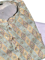 Lucknowi Mens Kurta -Geo pattern