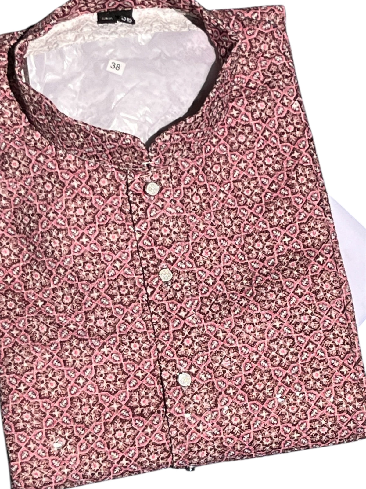 Lucknowi Mens Kurta - Purple