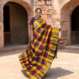 Kattam Kanjivaram Saree with Golden Zari