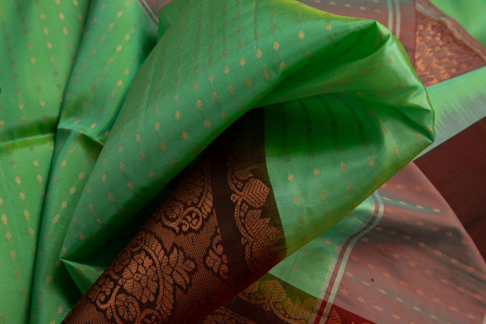 Pistachio Green Silk blend Saree