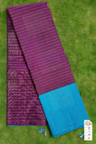 Plum Purple Kanjivaram Saree with Embroided Blouse - MIRASILKS Plum Purple Kanjivaram Saree with Embroided Blouse 
