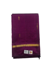 Purple Kanjivaram Saree with Simple Gold Border