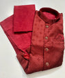 Red jacket 3 piece kurta set