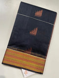 Navy Blue silk cotton saree - MIRASILKS Navy Blue silk cotton saree 