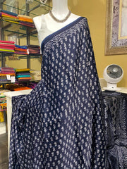 Navy Blue Modal Silk