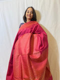 Magenta Pink Soft silk saree with Stitched work blouse - MIRASILKS Magenta Pink Soft silk saree with Stitched work blouse 