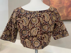 Kalankari maroon rose Beige Blouse