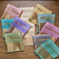 Banaras Organza saree Pastel (3 Colors)