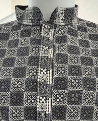 Smokey Black Chikankari Kurta Set for Men