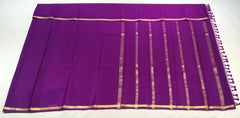 Warm Purple Mysore Silk Saree