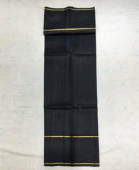 Banana Yellow Kanchi With Black Pallu